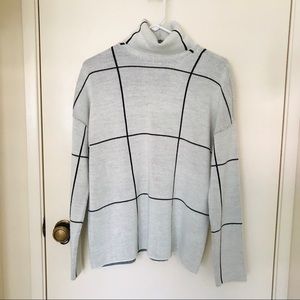 NOISY MAY Grid Print Sweater